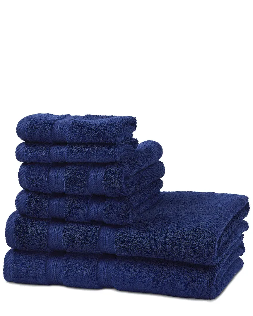 Smart Dry 6pc Cotton Towel Set - Navy image