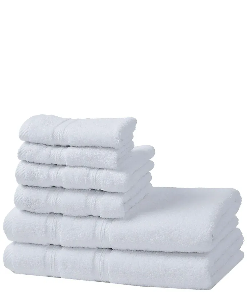 Smart Dry 6pc Cotton Towel Set - White