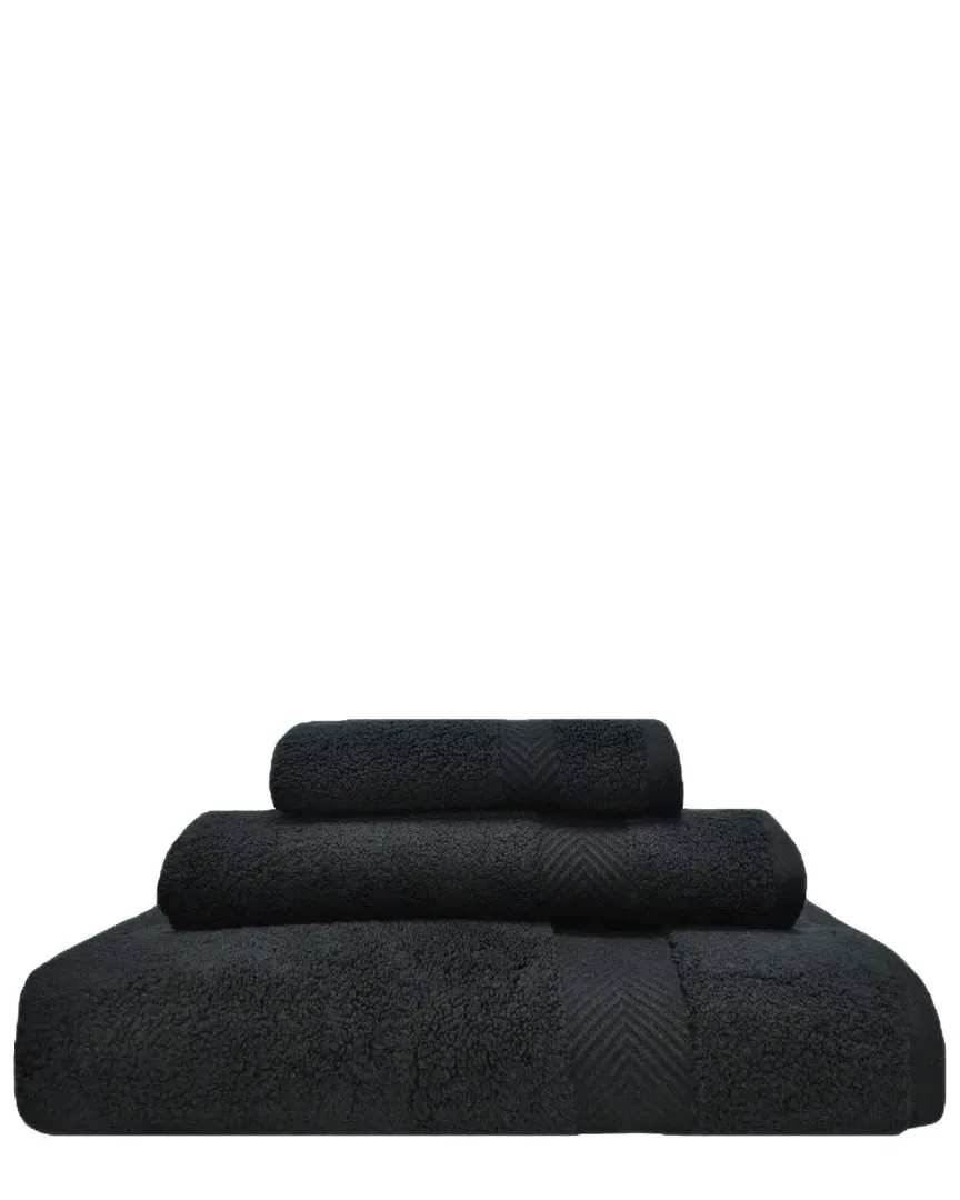 Smart Dry Zero Twist 3pc Cotton Towel Set - Black image