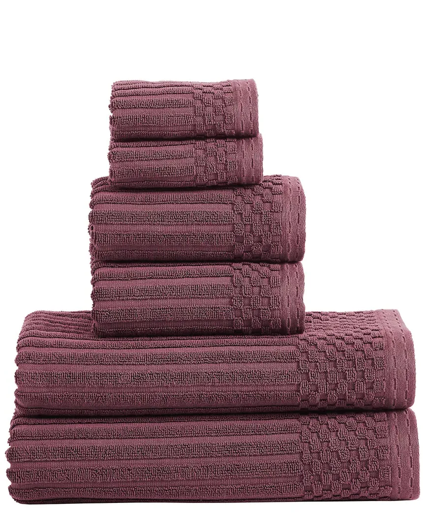 Soho 6pc Cotton Towel Set - Plum