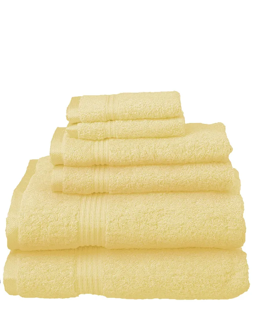 Superior 6-Piece Egyptian Cotton Towel Set - Canary image