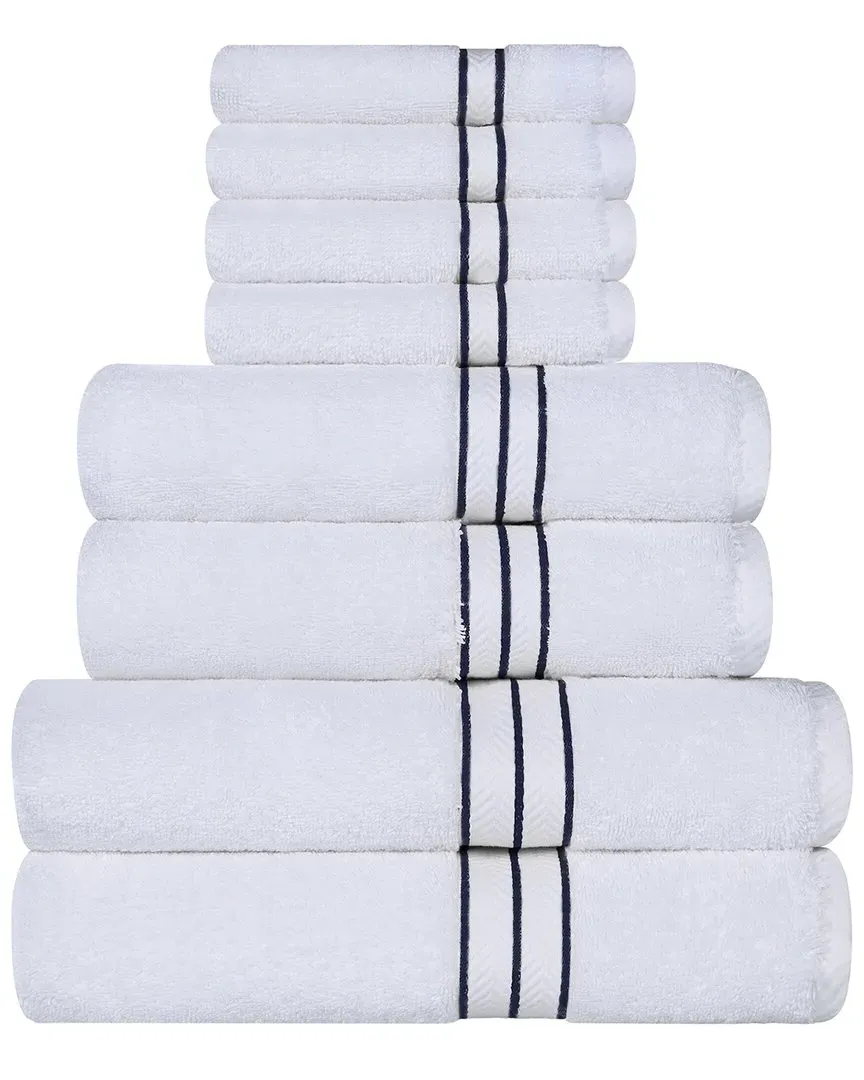Turkish Hotel Collection 8pc Cotton Towel Set - Navy
