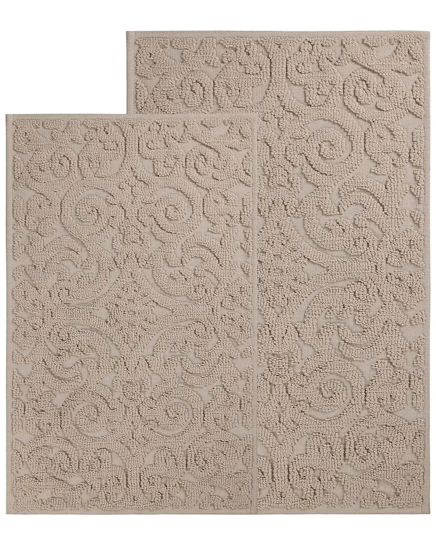 Venere Large Bath Rug Set - Beige, Polyester image