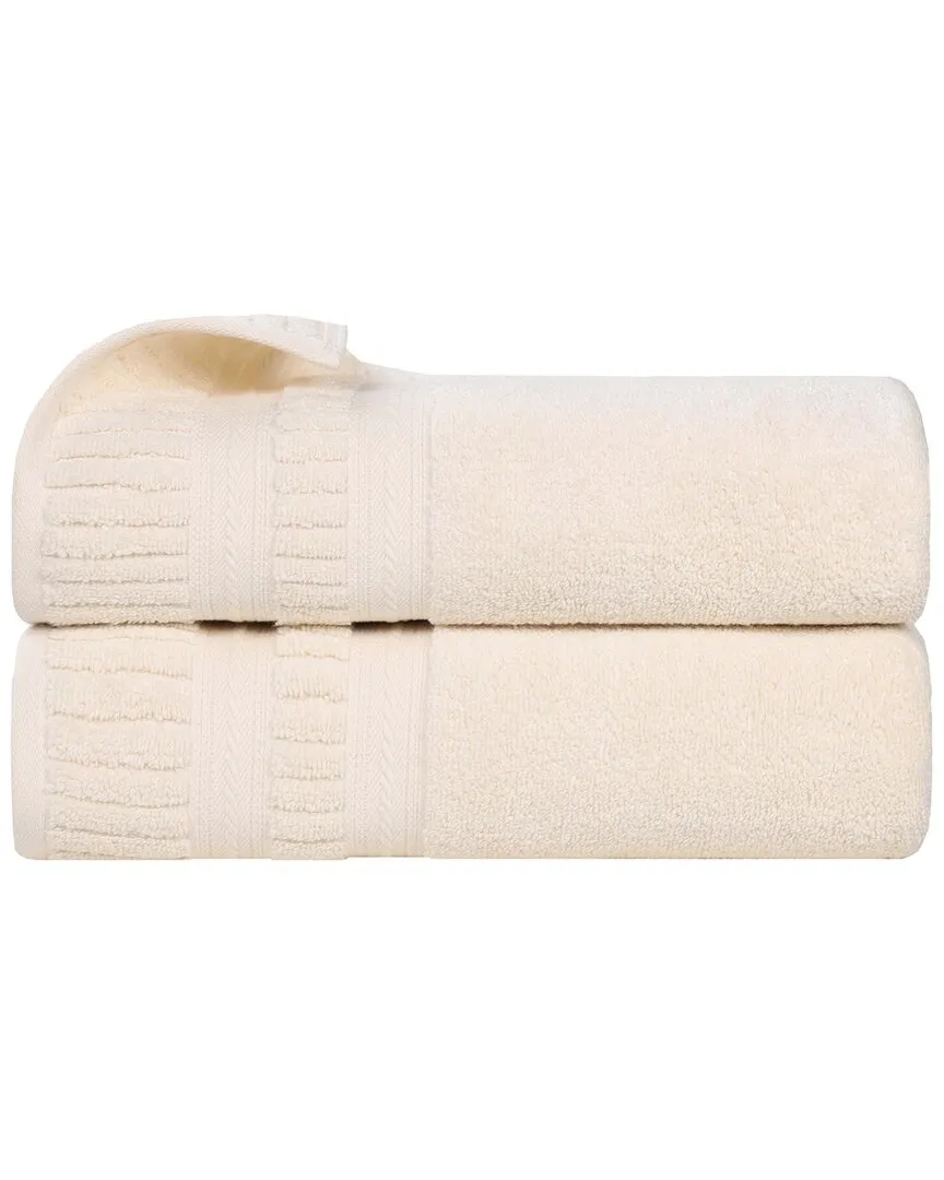 Venice Zero Twist 2-Piece Bath Towel Set - Ivory, Cotton