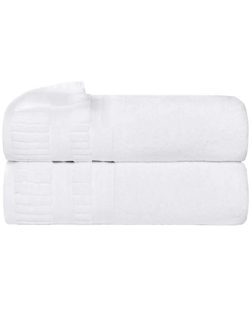 Venice Zero Twist 2-Piece Bath Towel Set - White, Cotton