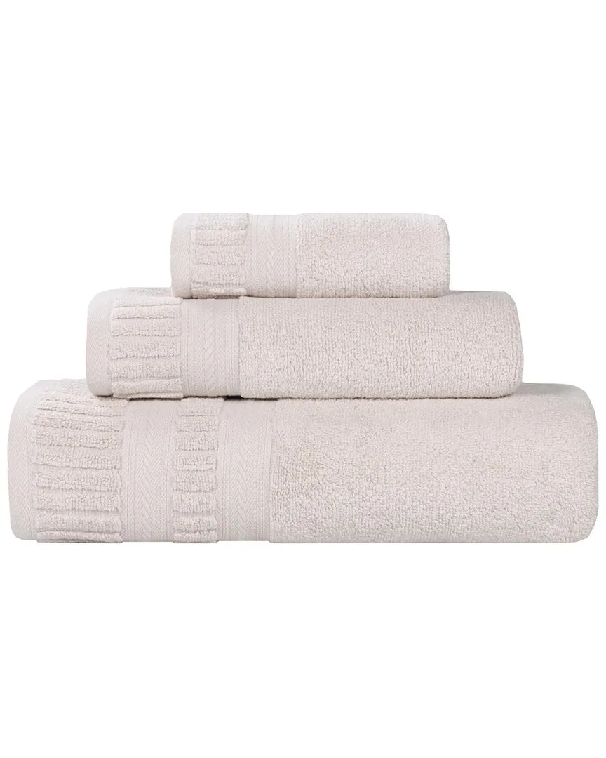 Venice Zero Twist 3-Piece Towel Set - Silver, Cotton