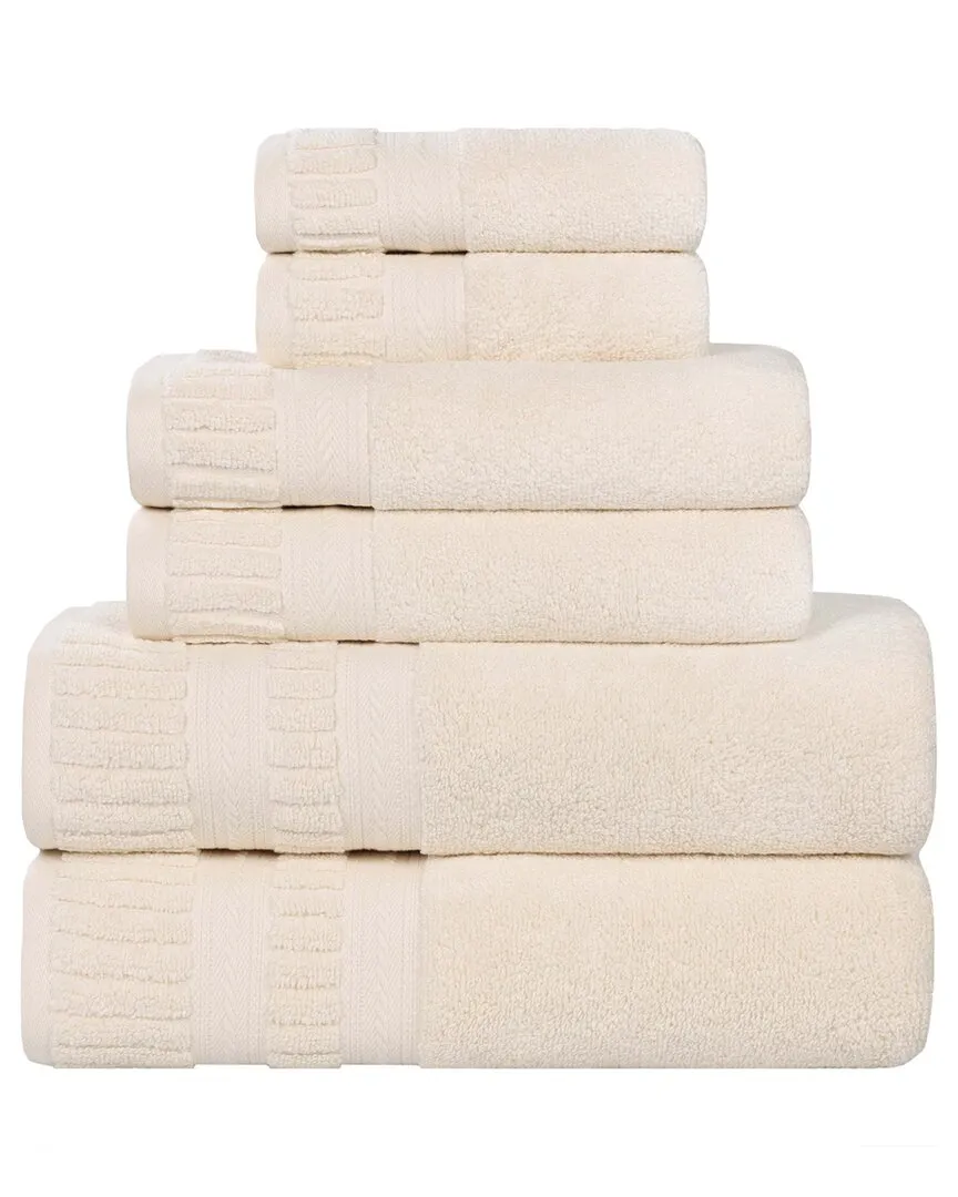 Venice Zero Twist 6-Piece Towel Set - Ivory, Cotton