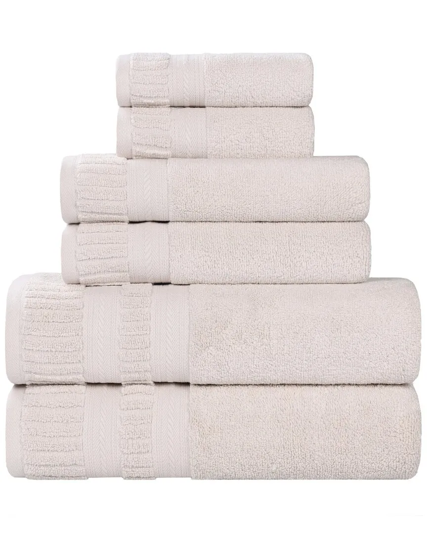 Venice Zero Twist 6-Piece Towel Set - Silver, Cotton