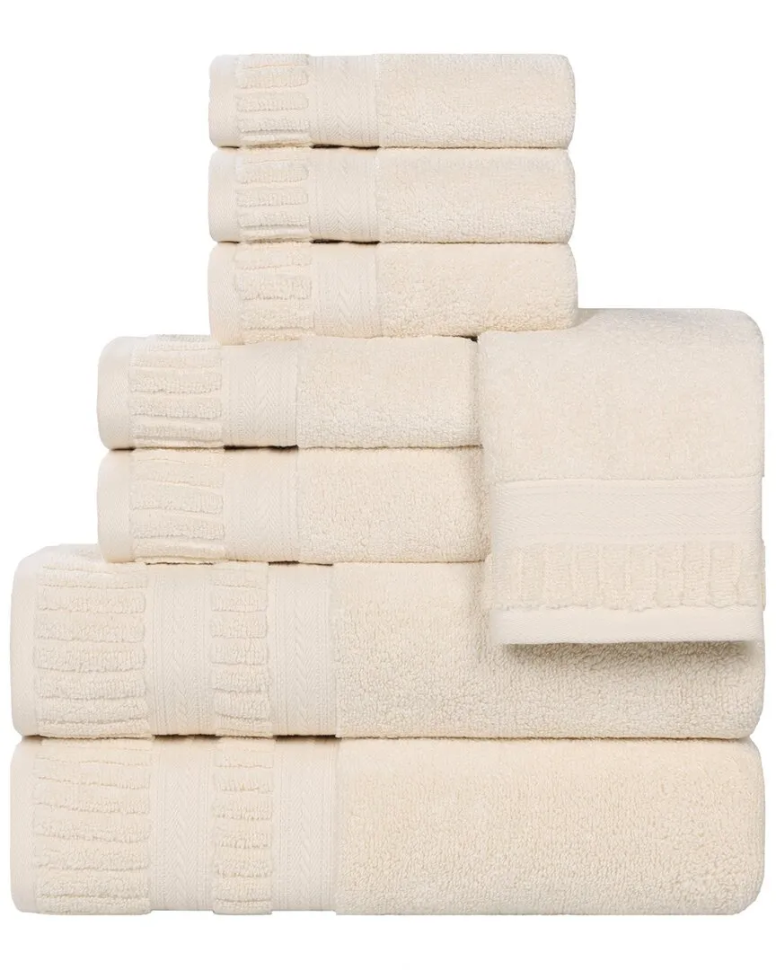 Venice Zero Twist 8-Piece Towel Set - Ivory, Cotton