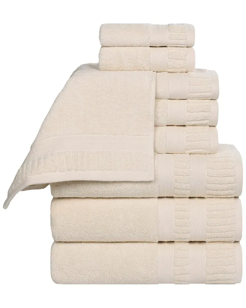 Venice Zero Twist 9-Piece Towel Set - Ivory, Cotton