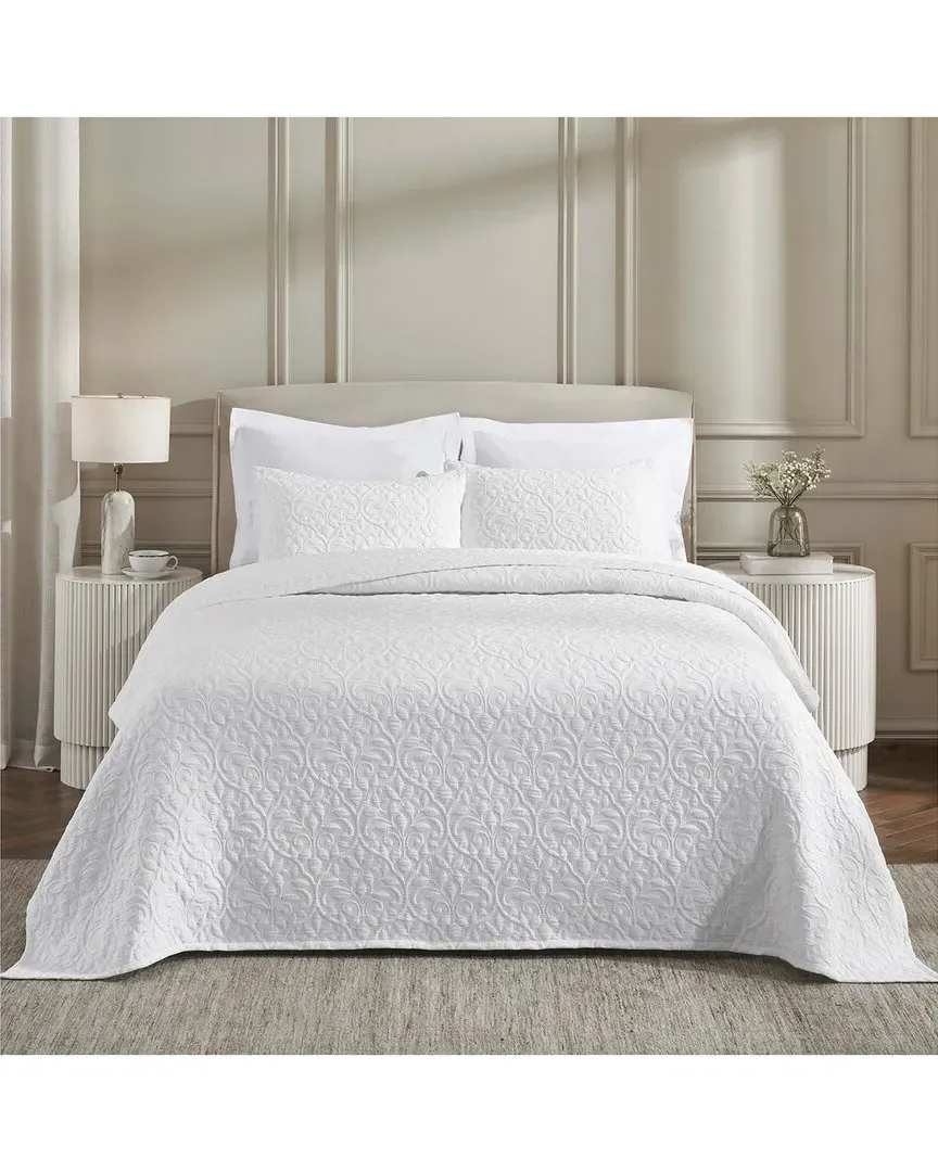 Vineyard Blend Matelasse Woven Coverlet Set - White