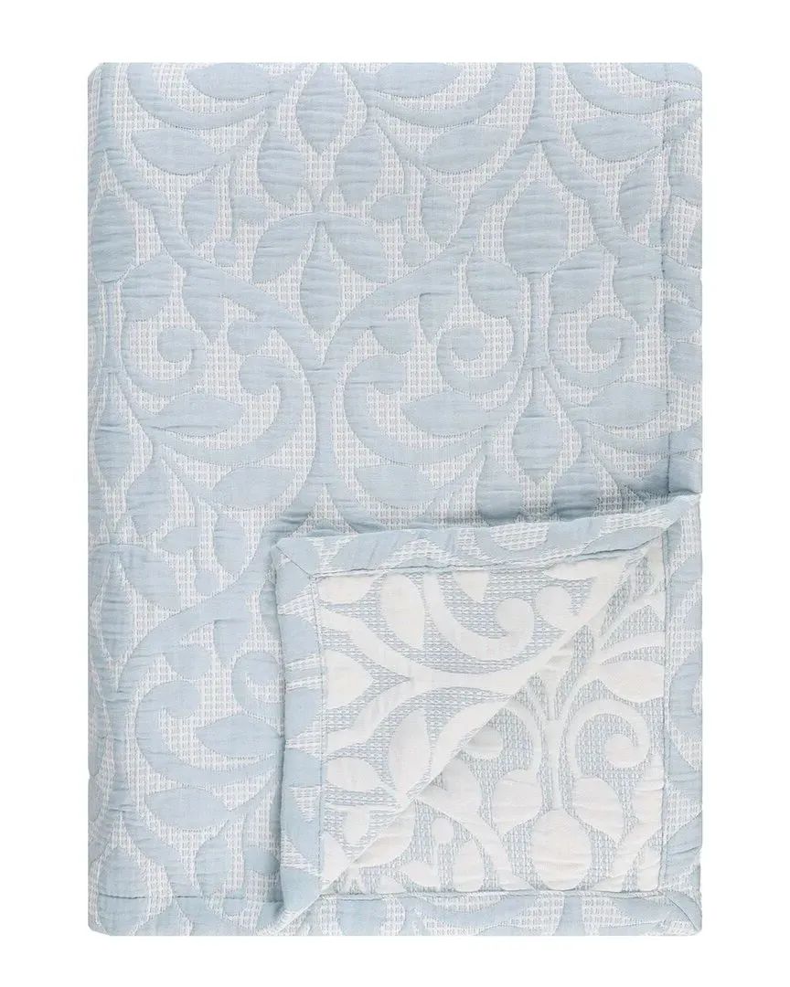 Vineyard Blend Matelasse Woven Throw - Blue, Cotton Blend image