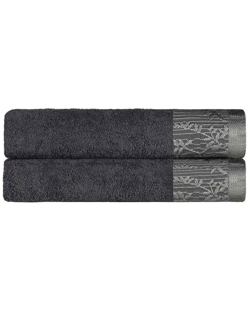 Wisteria 2pc Cotton Towel Set - Grey image