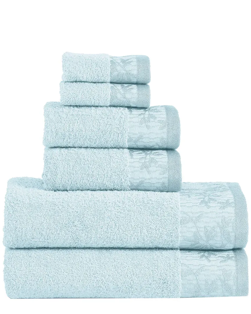 Wisteria 6pc Cotton Towel Set - Light Blue