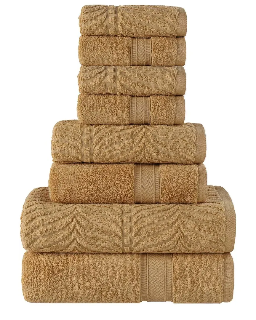 Zero Twist Cotton 6pc Chevron Towel Set - Gold