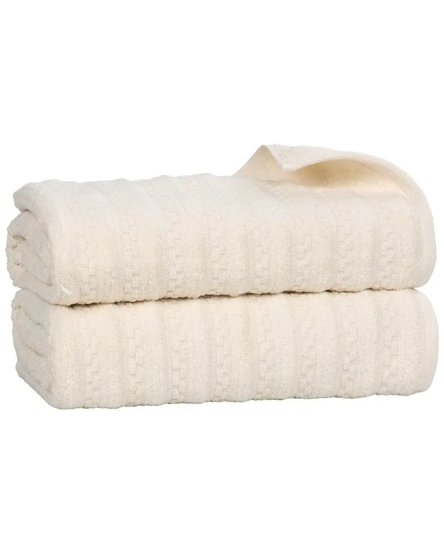 Zuma Zero Twist 2-Pack Bath Sheets - Ivory, Cotton