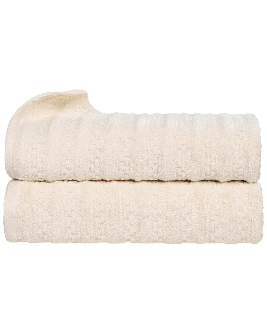 Zuma Zero Twist 2-Pack Bath Towels - Ivory, Cotton