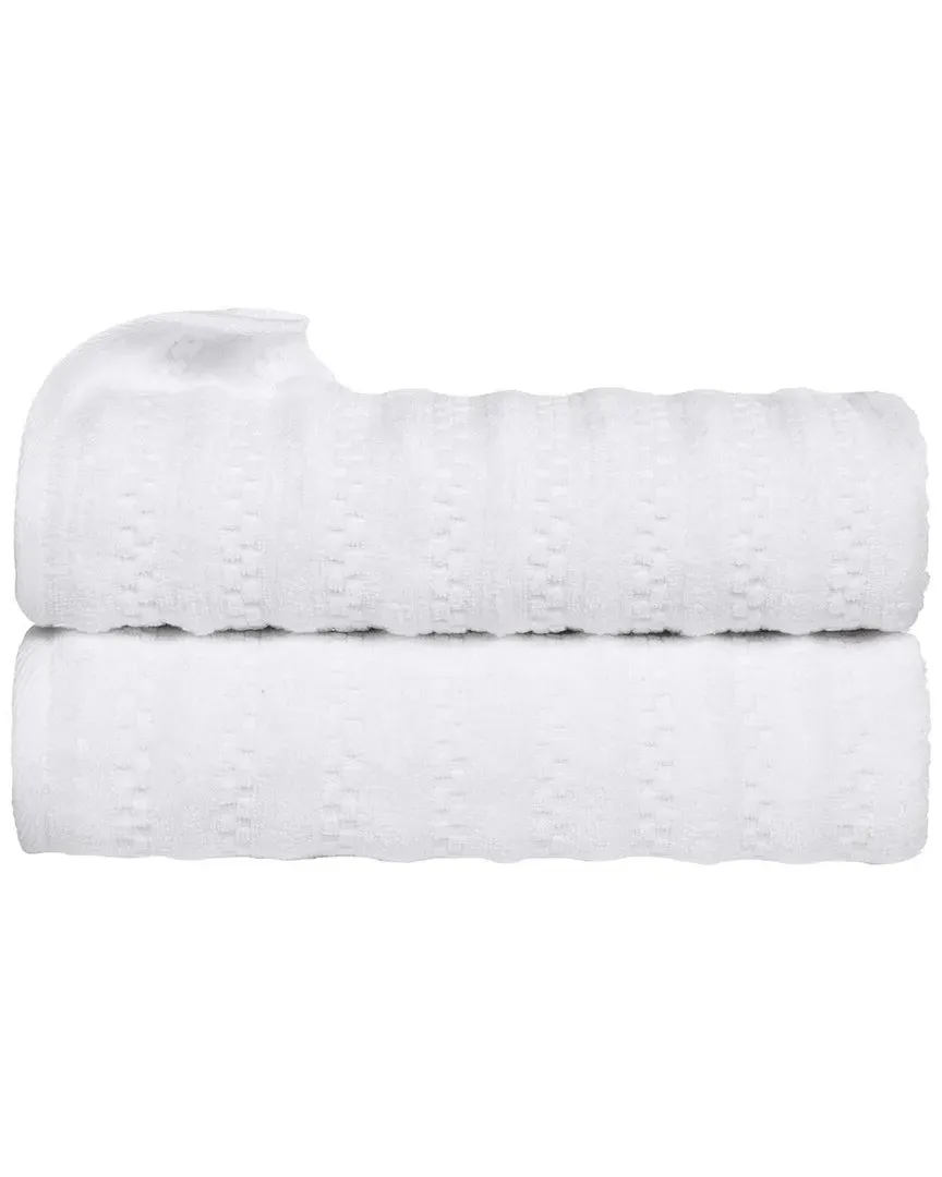 Zuma Zero Twist 2-Pack Bath Towels - White, Cotton