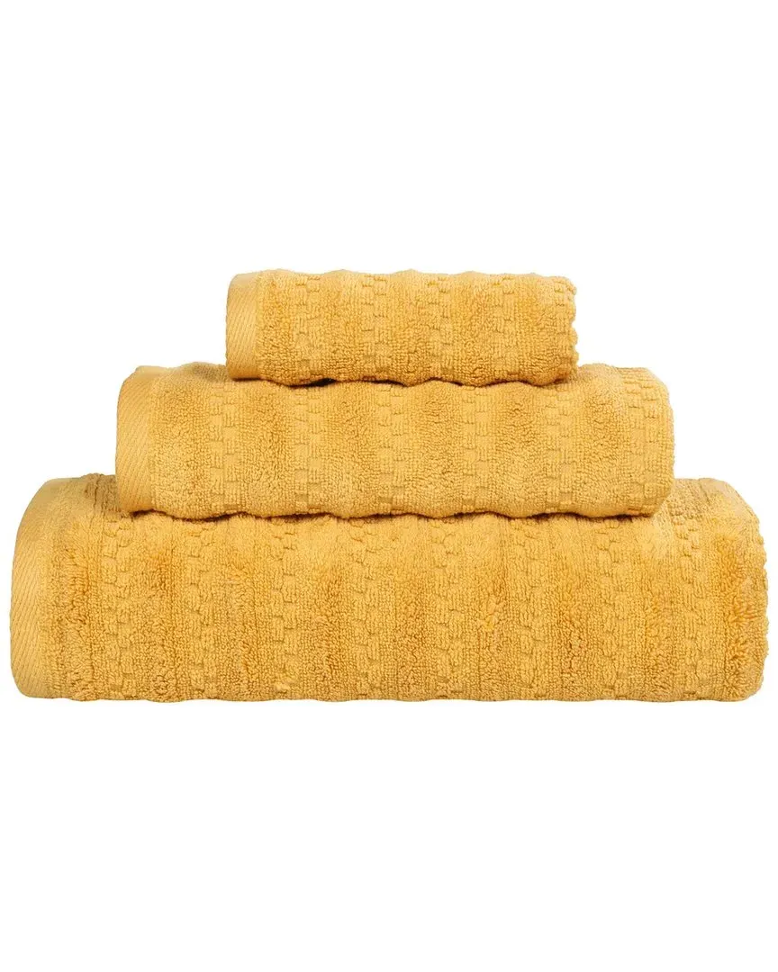 Zuma Zero Twist 3-Piece Towel Set - Gold, Cotton