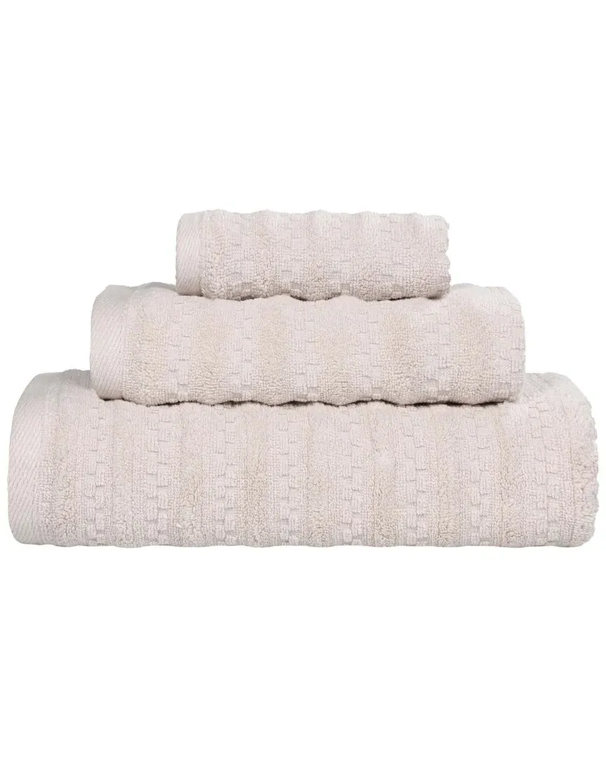 Zuma Zero Twist 3-Piece Towel Set - Silver, Cotton