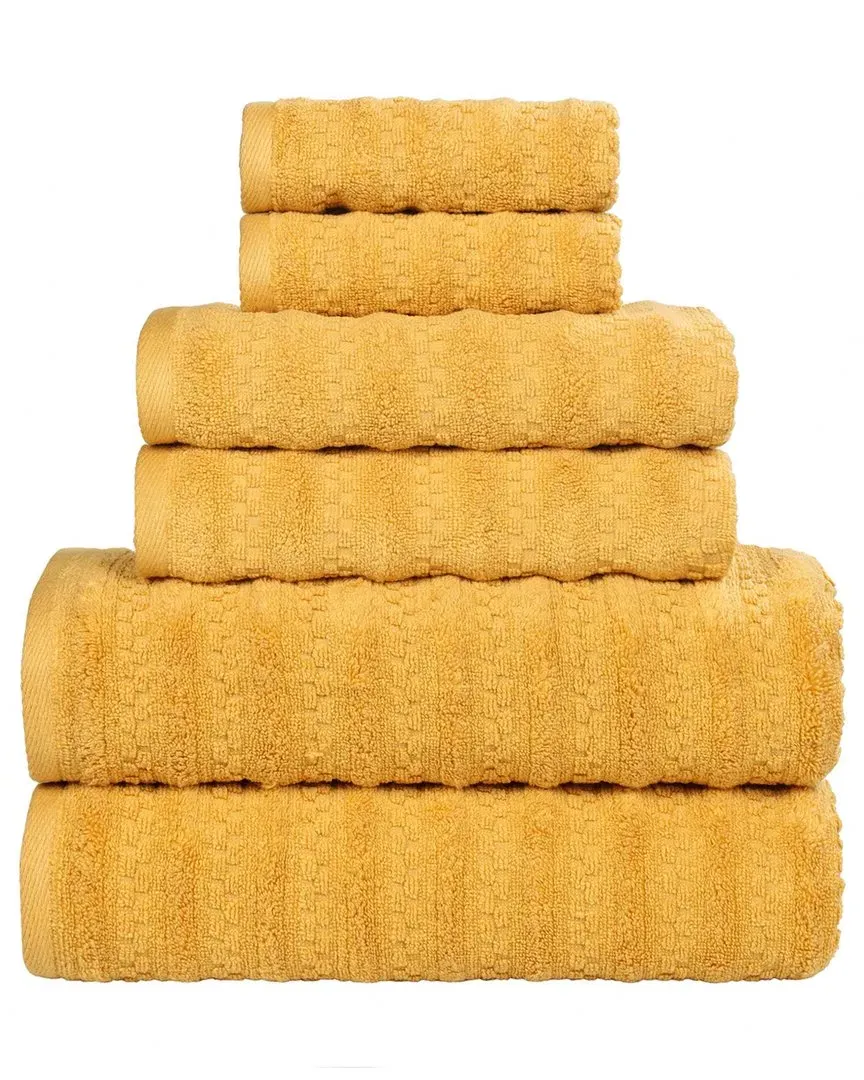 Zuma Zero Twist 6-Piece Towel Set - Gold, Cotton