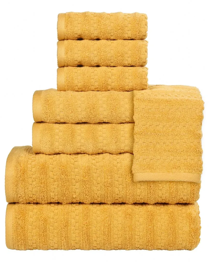 Zuma Zero Twist 8-Piece Towel Set - Gold, Cotton