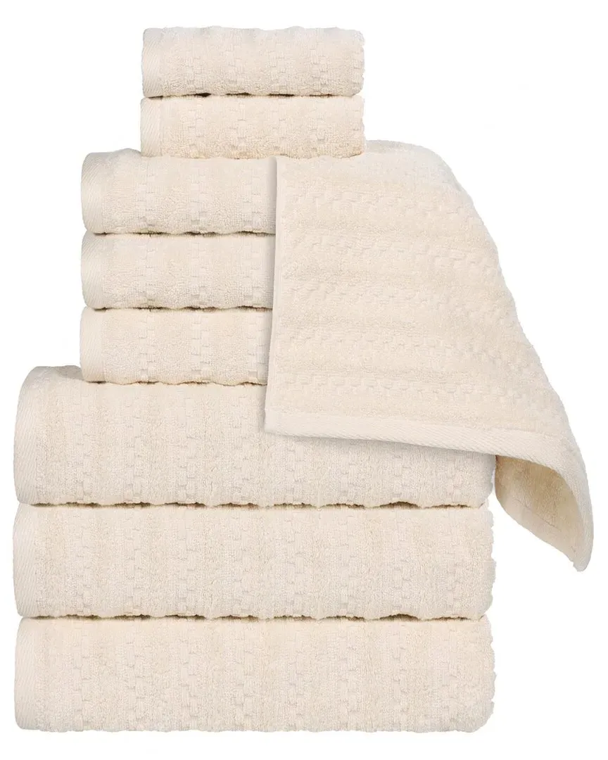 Zuma Zero Twist 9-Piece Towel Set - Ivory, Cotton