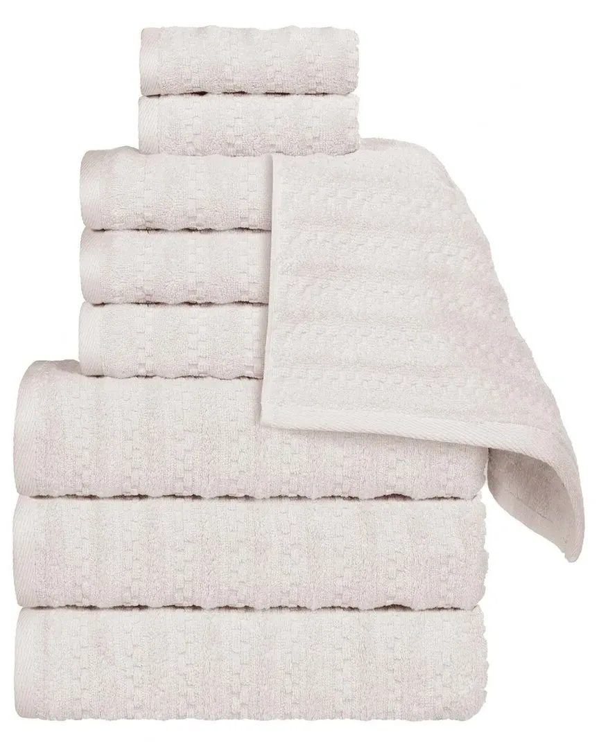 Zuma Zero Twist 9-Piece Towel Set - Silver, Cotton