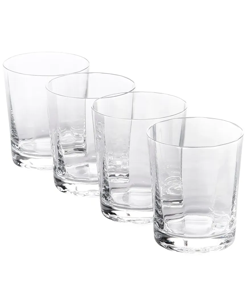 Cambron 4pc Optic Double Old Fashioned Glasses - Clear