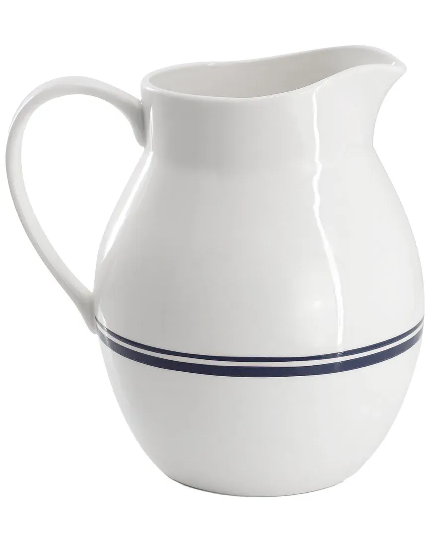 Le Marais Belly Shaped Ceramic Pitcher - White image