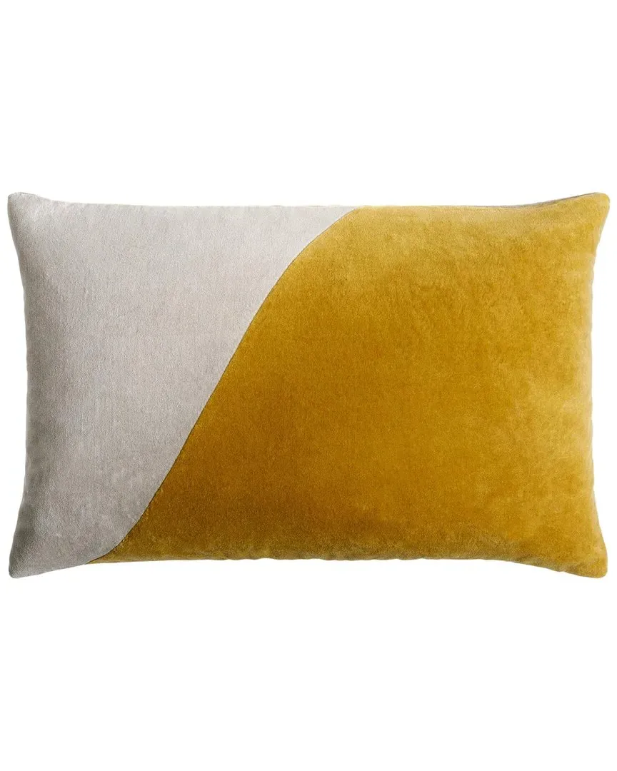 Cotton Velvet Accent Pillow - Yellow image