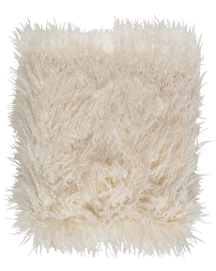Kharaa Hide Leather Throw - Cream image
