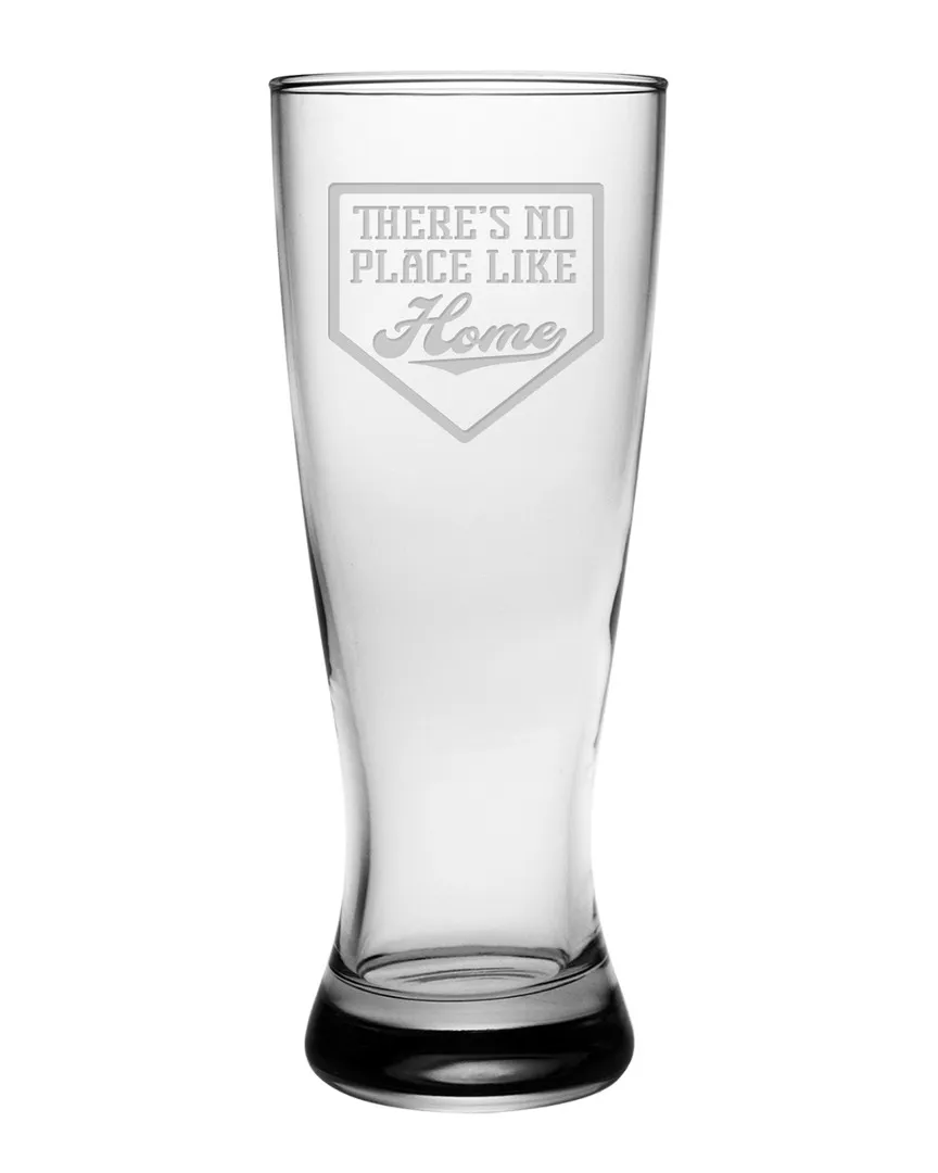 Baseball Home Set of 4 Grand Pilsner Glasses - Clear image