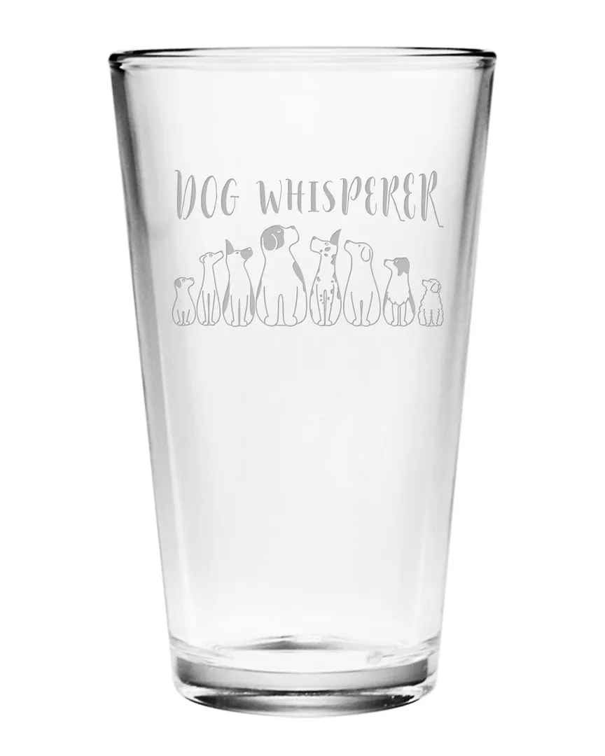 16oz Dog Whisperer Pint Glass Set of 4 - Clear