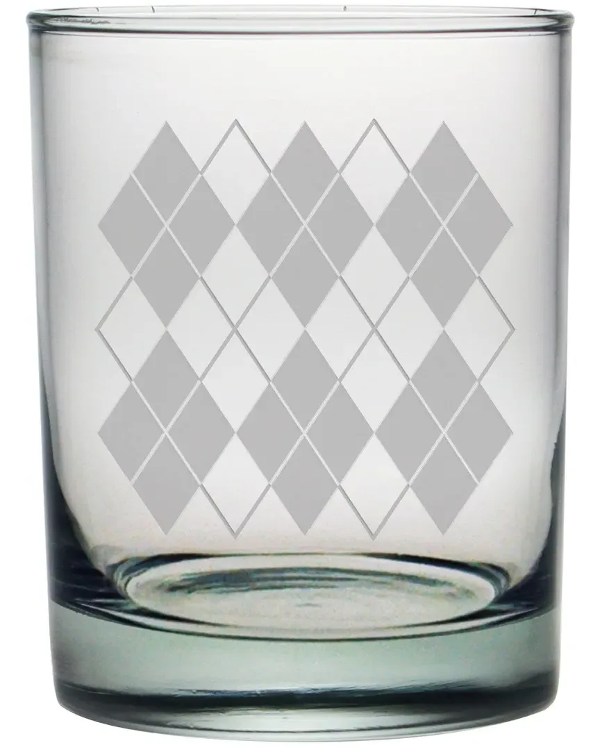 Glass Argyle Set of 4 Rocks Glasses - Clear image