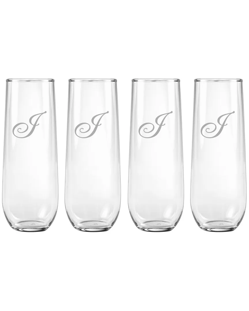 Champlain Stemless Flutes Set of Four - Clear