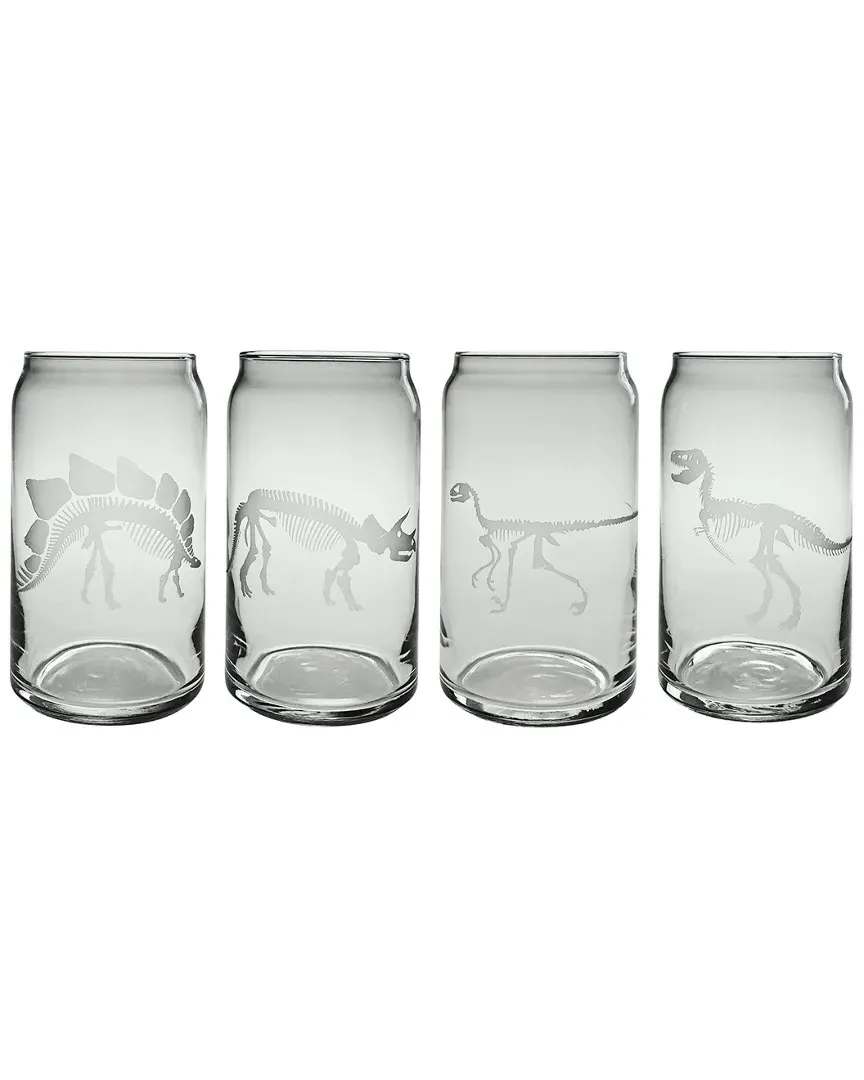 Jurassic Glass Beer Cans Set of 4 - Clear image