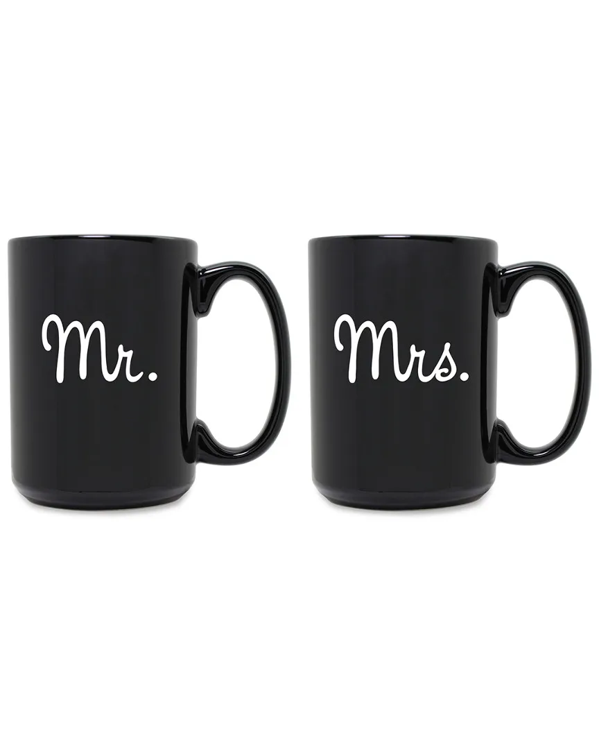 Set of 2 Mr. & Mrs. Grande Mugs - Black image