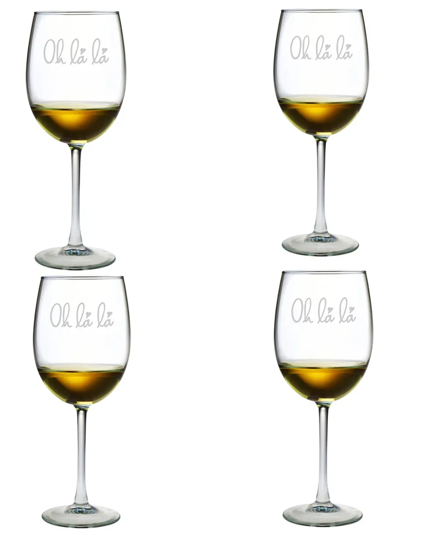 Oh La La Set of 4 Wine Glasses - 19oz image