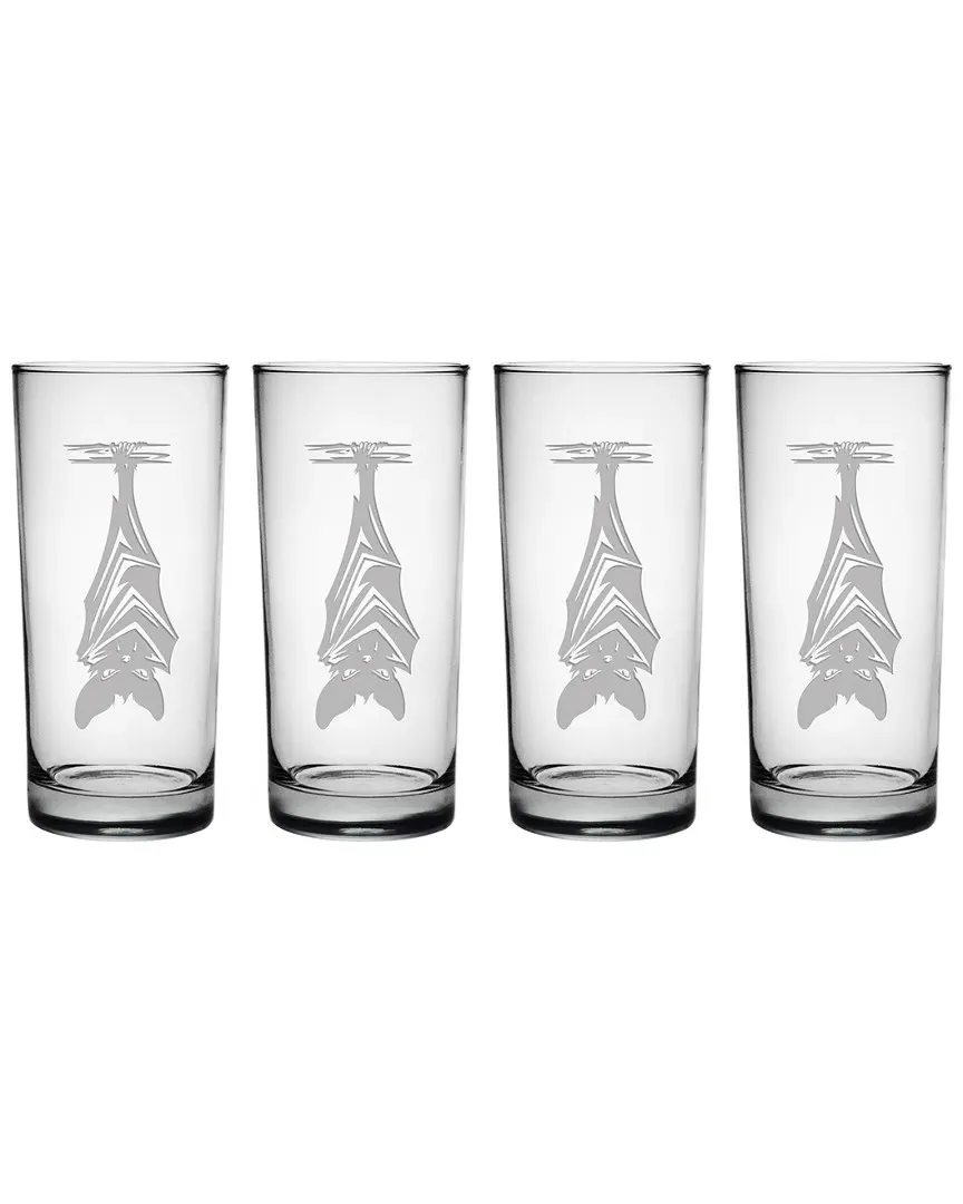 Set of 4 Vampire Bat Hiball Glasses - Glass image