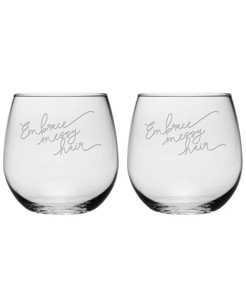 Set of Two Stemless Glasses - Clear image
