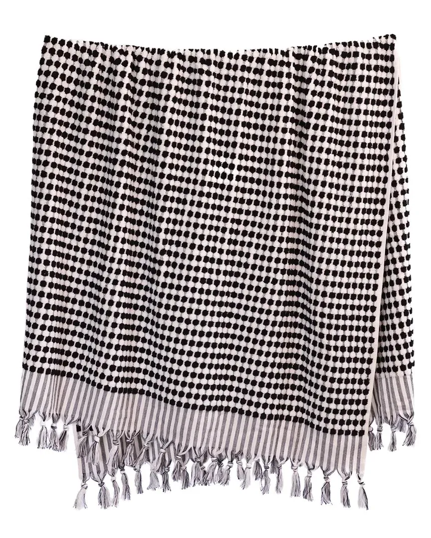 Bolla Bath Sheet - Black White Stripe, Turkish Cotton