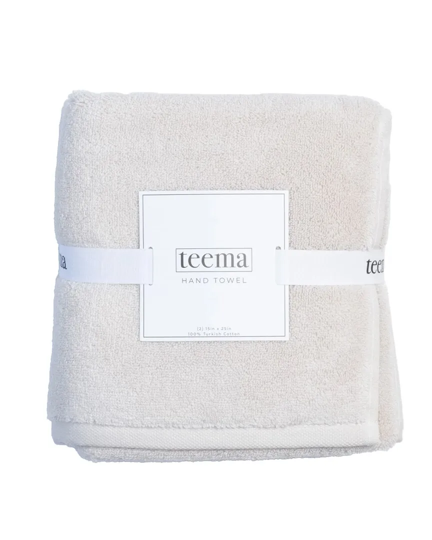 Luxe Set of 2 Hand Towels - Sand, Turkish Cotton