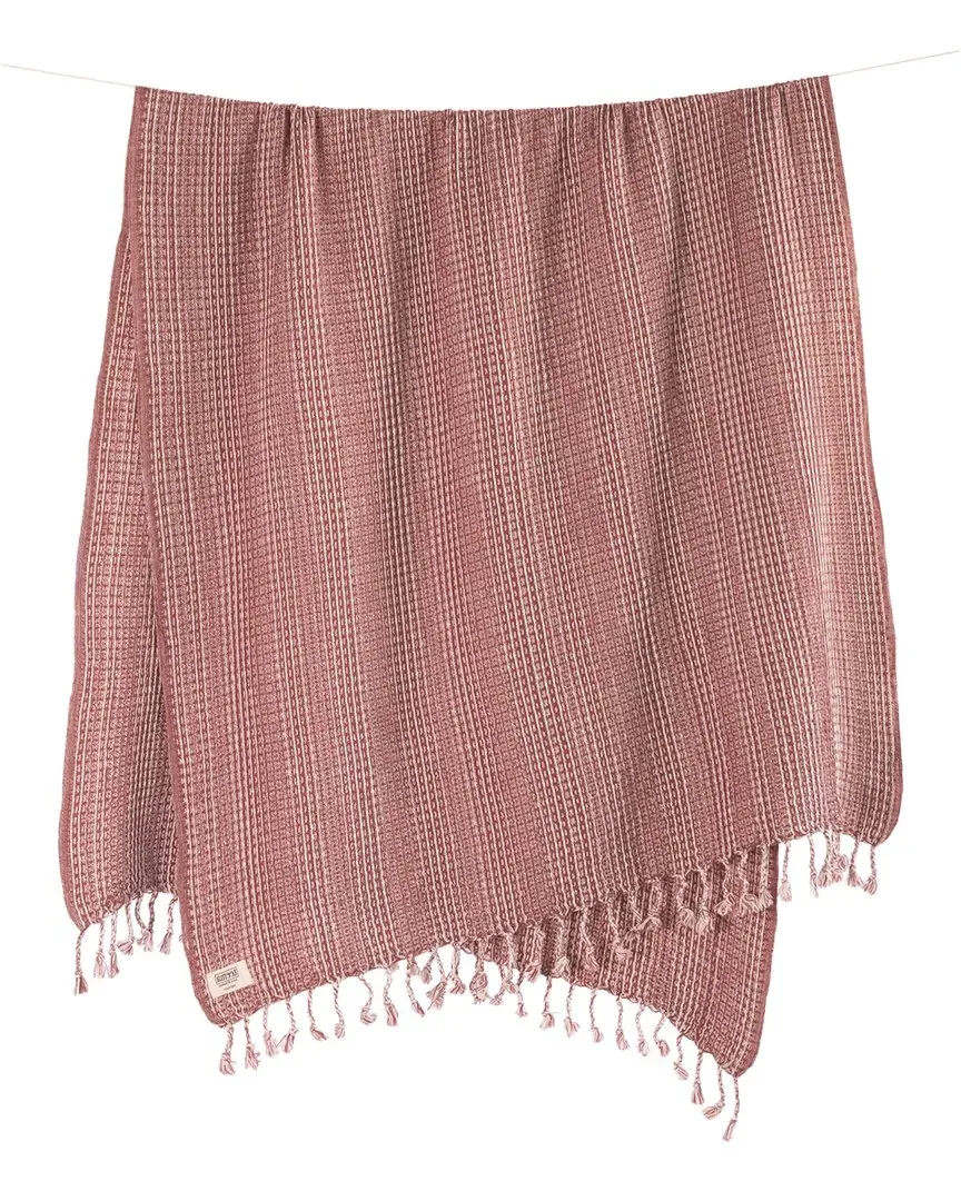The Waffle Collection Bath Sheet - Red, Turkish Cotton