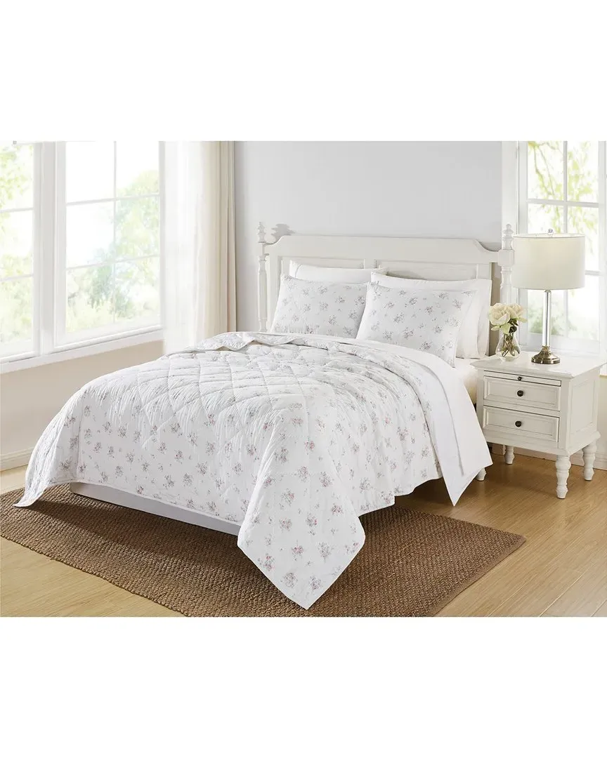 300tc Signature Rosebury Quilt Set - White, Cotton Sateen