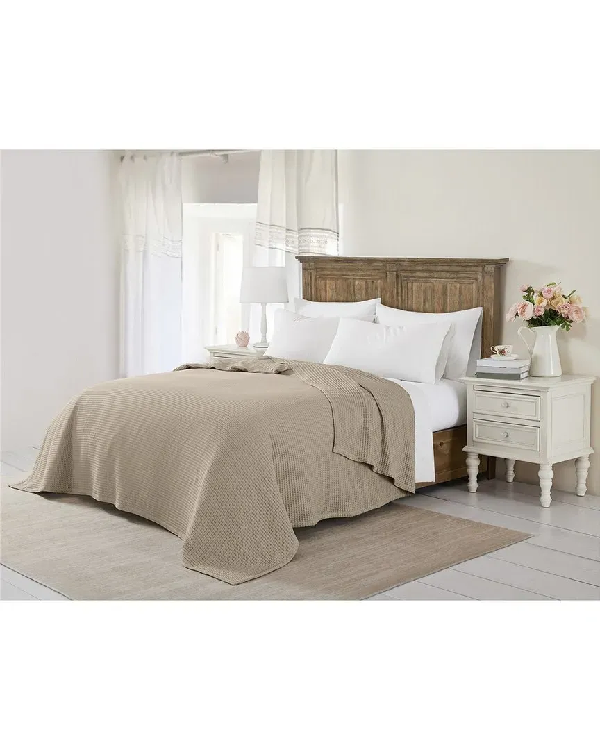 Cotton Waffle Blanket - Beige image
