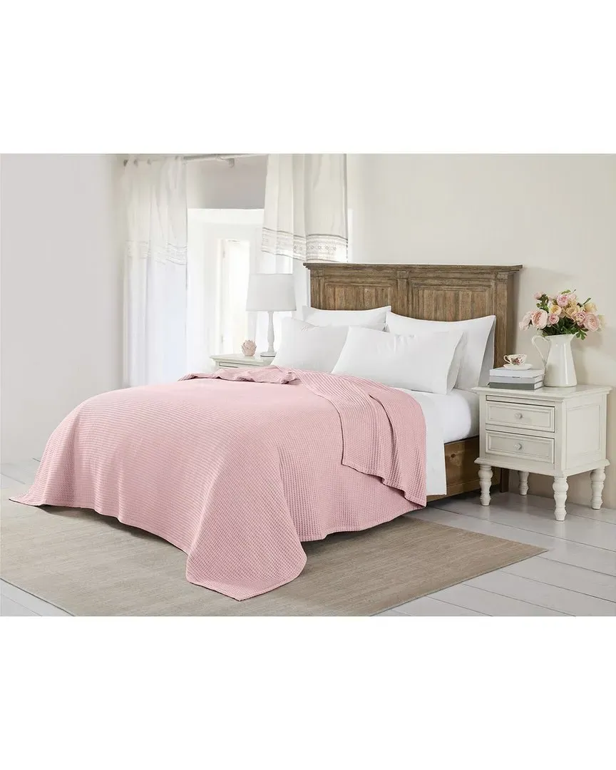 Cotton Waffle Blanket - Pink