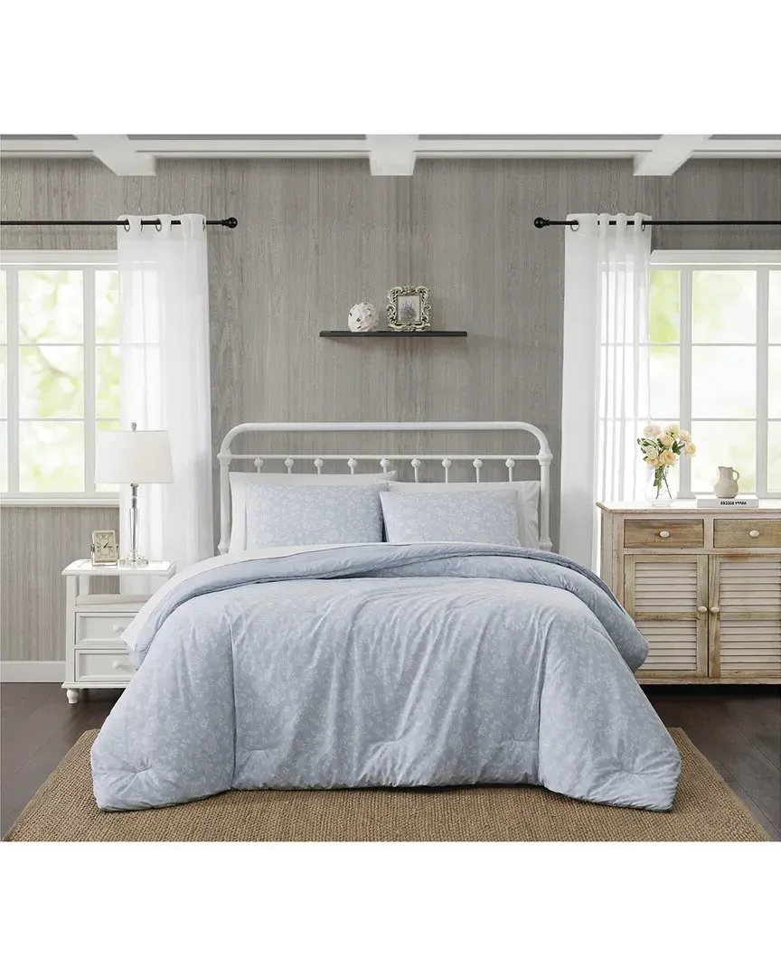 Majesty Comforter Set - Blue, Cotton