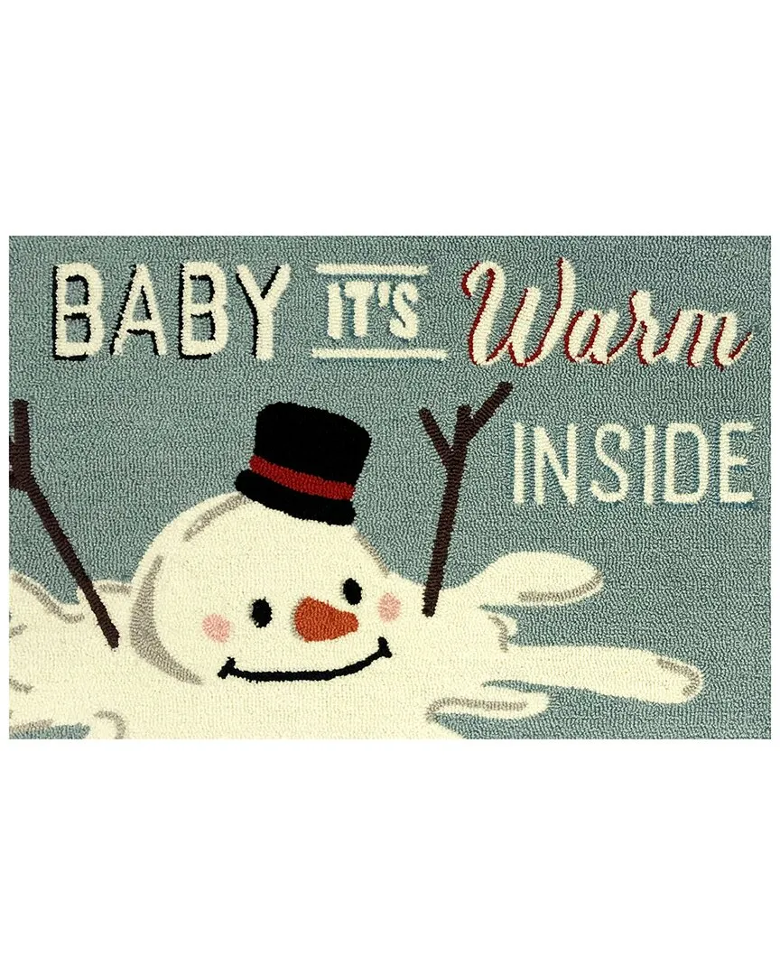 Baby Its Warm Doormat - Blue, UV Polyester image