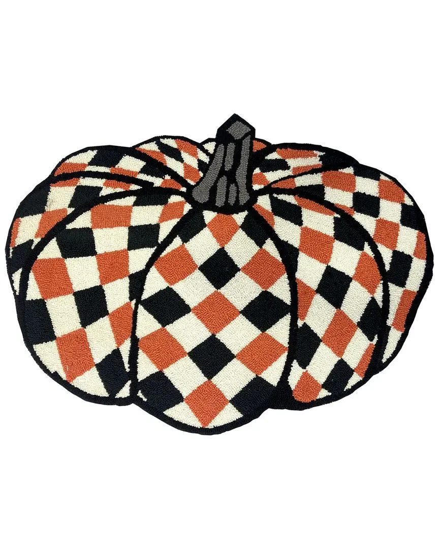 Harlequin Pumpkin Rug - Black image